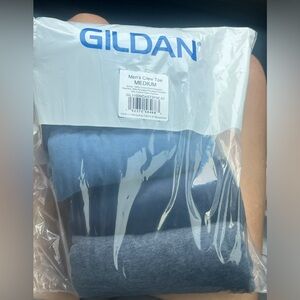 NWT Gildan Men's Crew Tees in Blue 5 Pack